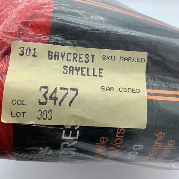 Baycrest Sayelle Red Acrylic Yarn Lot of 8 Skeins50g Each, Made in Canada - Picture 4 of 6